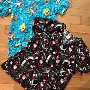 Set of 2 CUTE Cartoon scrubs